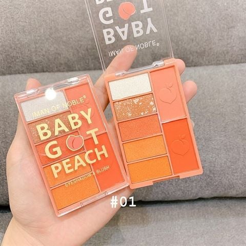 #01 - KIT PHẤN MẮT + MÁ HỒNG BABY GOT PEACH IMAN OF NOBLE 7 Ô NO:6659-7