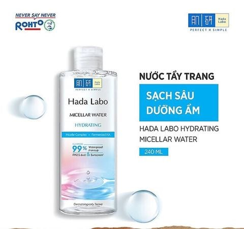 #HYDRATING - TẨY TRANG HADA LABO ROHTO MICELLAR WATER 240ML (NK) (DATE 8/2026)