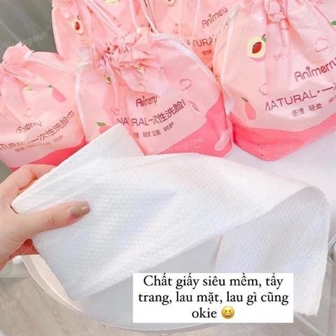 [DẠNG CUỘN] KHĂN KHÔ ĐA NĂNG LAU MẶT TẨY TRANG ANIMERRY NỘI ĐỊA TRUNG 37-40 TỜ
