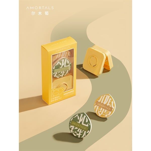 Mút Trang Điểm Cotton Amortals Kèm Hộp Cao Cấp