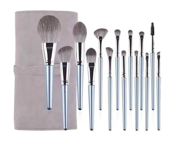 Bộ Cọ 14 Cây Trang Điểm Cá Nhân Kèm Túi Da