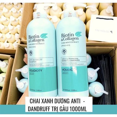 #ANTI DANDRUFF - BỘ GỘI - XÃ BIOTIN & COLLAGEN VOUDIOTY 2020 1000ML