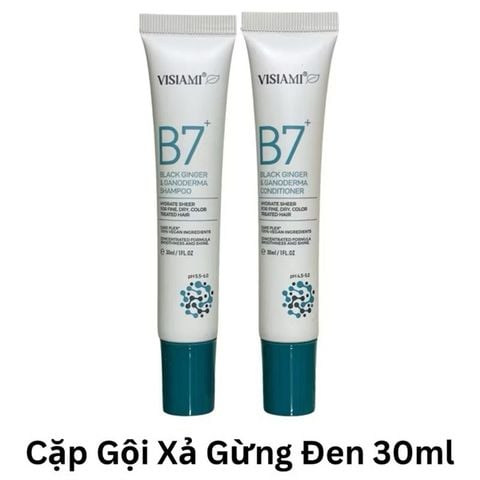 Bộ Đôi Gội Xả Biotin & Collagen B7 Visiami Gừng Đen