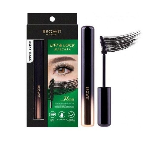 #XANH LÁ - MASCARA NONGCHAT BROWIT LIFT & LOCK 3X CURL (1/2027)