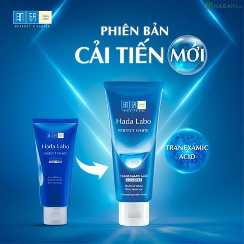 #Xanh - Sữa Rửa Mặt Hada Labo Perfect White Tranexamic Acid 80g (NK) (07/2027)
