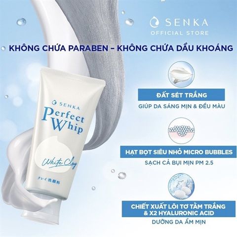 #Trắng - Sữa Rửa Mặt Perfect Whip Senka 120g (9/2026)