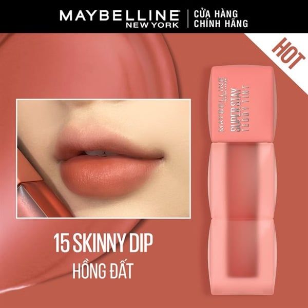 SON KEM BÓNG MAYBELLINE NEW YORK SUPER STAY TEDDY TINT 5ML (07/2027)