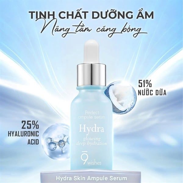 Serum Cấp Ẩm 9Wishes Hydra Glowing Deep Hydration 30ml (03/2027)