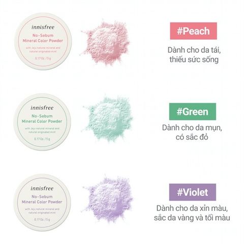 #VIOLET - PHẤN PHỦ BỘT INNISFREE MINERAL COLOR POWDER 5G