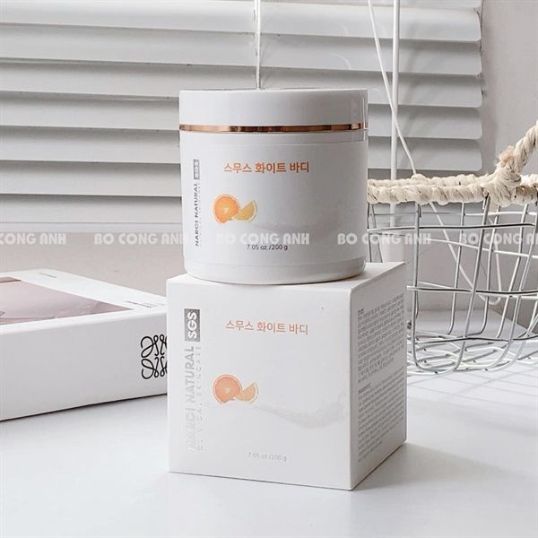 Kem Dưỡng Trắng Da Body Narci Natural Smooth White 200G