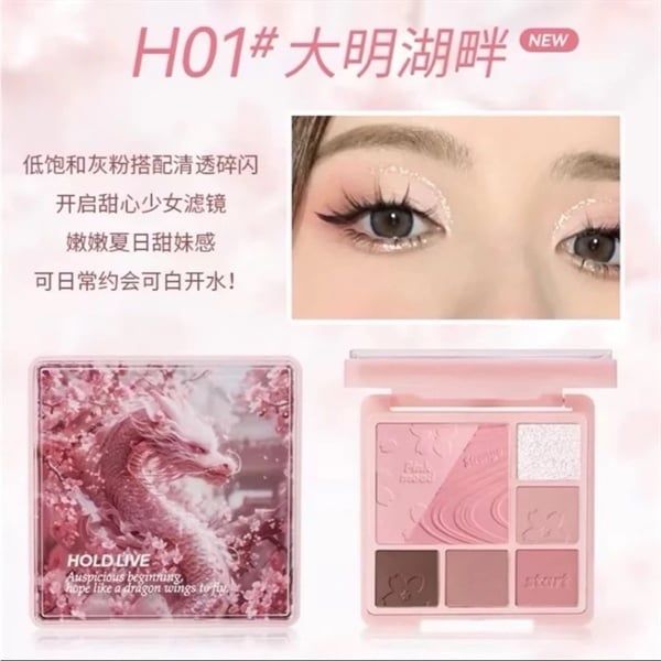 Phấn Mắt 6 Ô Hold Live Pink Mist Dream Powder Blusher Eyeshadow Palette