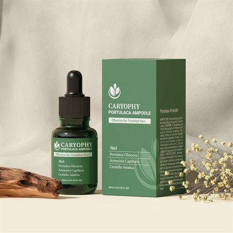 (NK) Serum Trị Mụn, Mờ Thâm Rau Má Caryophy Portulaca Ampoule 30ml (04/2028)