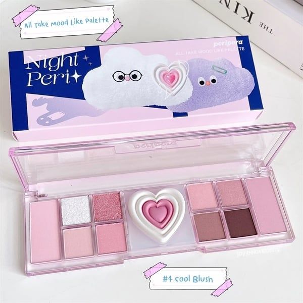 Phấn Mắt + Má + Bắt Sáng Peripera All Take Mood Like Palette 11 Ô Hàn Quốc (5/2026)