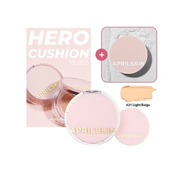 Set Phấn Nước Aprilskin Hero Cushion Blossom Edition (12G +3.5G) (20/8/2026)