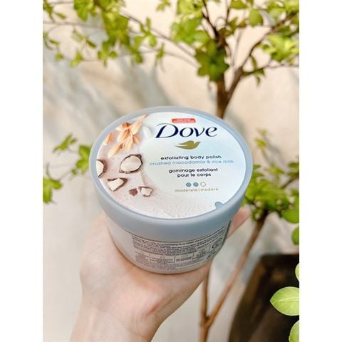 #MACADAMIA & RICE MILK - TẨY TẾ BÀO CHẾT BODY DOVE MỸ 298G(8/2025)