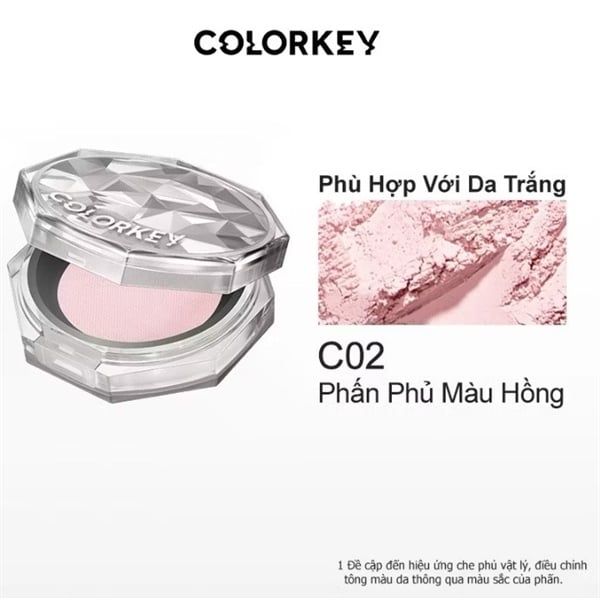 Phấn Phủ Bột Colorkey Kiềm Dầu, Siêu Mịn Giúp Lớp Trang Điểm Tự Nhiên 8G (21/9/2027)