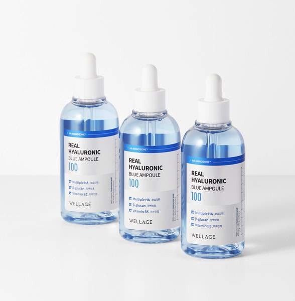 Serum Wellage Real Hyaluronic Blue Ampoule 100 75ml (Nk) (9/2026)