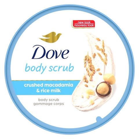 #MACADAMIA & RICE MILK - TẨY TẾ BÀO CHẾT BODY DOVE MỸ 298G(8/2025)