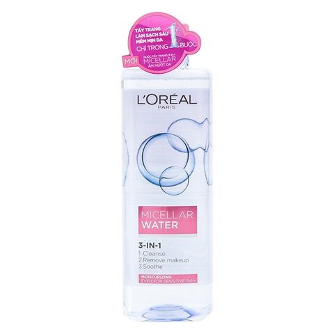 #Hồng - Nước tẩy trang Loreal Paris 3-in-1 Micellar 400ml (01/2026)