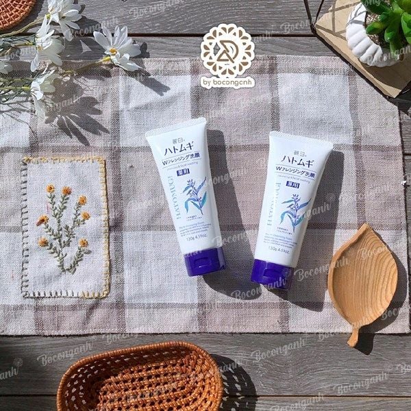 #Trắng - Tuýp Sữa Rửa Mặt Ý Dĩ Hatomugi Nhật Bản 130g