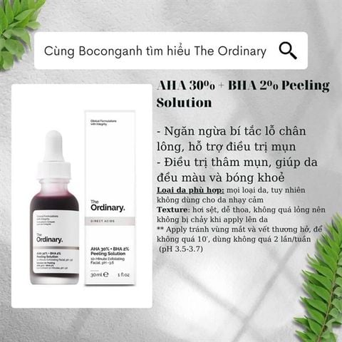 Serum Thay Da Sinh Học The Ordinary Aha 30%+Bha 2% 30ml (03/2026)