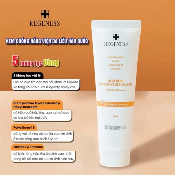 Kem Chống Nắng Regeness Intensive Sun Block 50ml (09/2026)