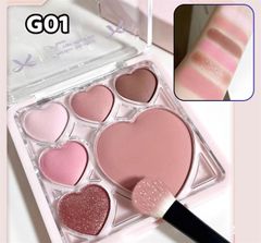 Bảng Phấn Mắt Má 6 Ô Gogo Tales Sweetish Trái Tim 12G (14/12/2027)