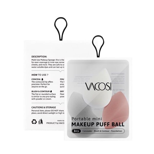 #PH05 - Set 3 Bông Mút Trang Điểm Vacosi Mini Make Up Puff Ball