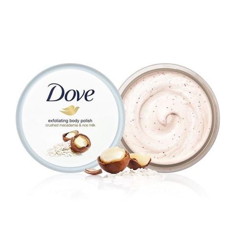 #MACCA & GẠO SỮA - KEM TẨY TẾ BÀO CHẾT DOVE 225ML BẢN ĐỨC (12/2025)
