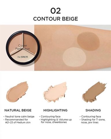 Che Khuyết Điểm 3 Ô The Saem Cover Perfection Hàn Quốc (12/2025)