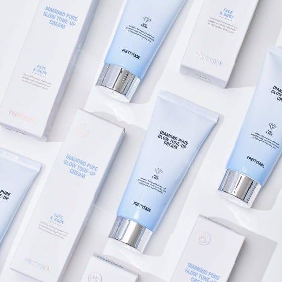 Kem Dưỡng Prettyskin Face & Body Diamond Pure Glow Tone-Up 100ml (07/2027)