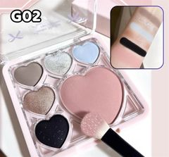 Bảng Phấn Mắt Má 6 Ô Gogo Tales Sweetish Trái Tim 12G (14/12/2027)