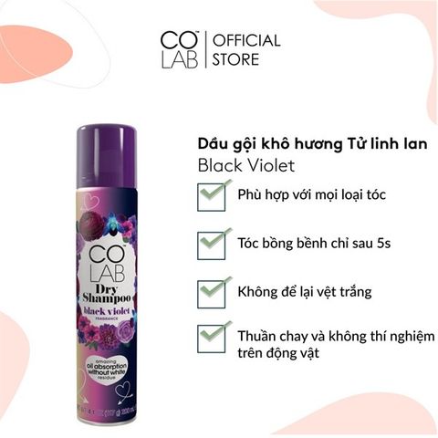#BLACK VIOLET - DẦU GỘI KHÔ COLAB DRY SHAMPO 200ML