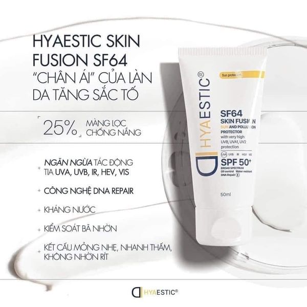 Kem Chống Nắng Bảo Vệ Tối Đa Hyaestic SF64 Skin Fusion SPF50+ (12/2027) (NK)