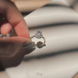  Nhẫn Ổ Đá Cao 4 Trấu Đài Hoa Lấp Lánh Thân Phối Đá Sợi Bạc (Chiếc) 