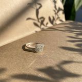  Nhẫn Mặt Đá Vuông Viền Đá (Chiếc) 