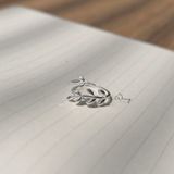  Nhẫn Lá Trơn Mo Tròn Free Size  (Chiếc) 