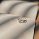  Nhẫn Ổ Đá 6 Trấu Hai Bên Gắn Đá Xoắn Hai Hàng (Chiếc) 