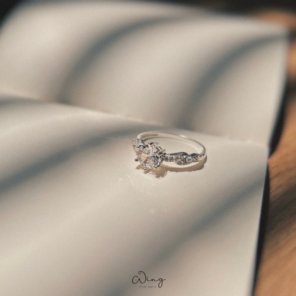  Nhẫn Ổ Đá 6 Trấu Hai Bên Gắn Đá Xoắn Hai Hàng (Chiếc) 