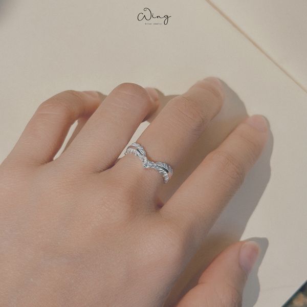  Nhẫn Tim 3 Viên Đá Lá Nguyệt Quế (Chiếc) 