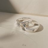  Nhẫn Đôi Secret Lock Gắn Đá Chuôi Nắp 