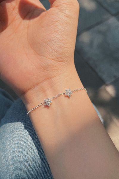  Lắc Tay Hai Bông Hoa 5 Cánh (Chiếc) 