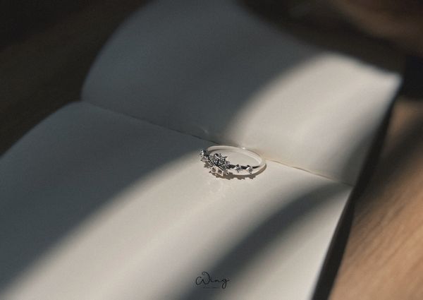  Nhẫn Hoa Tuyết Đá Dẹt (Chiếc) 