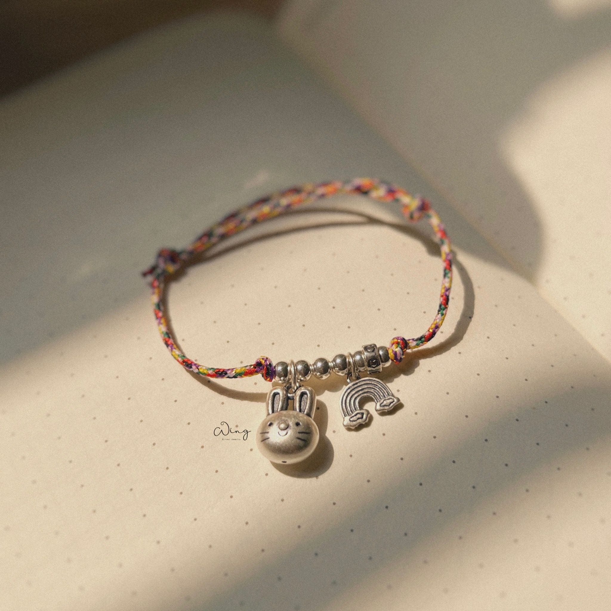  Vòng Tay Thỏ Tết Dây Ngũ Sắc 