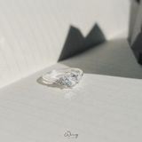  Nhẫn Đá Hoa Lá 3 Viên Đá (Chiếc) 