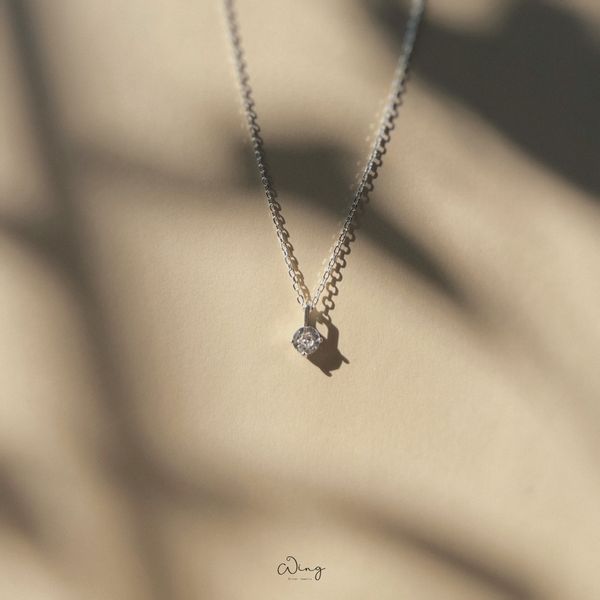  Dây Chuyền Mặt Đá Tròn Thanh Đơn Giản 