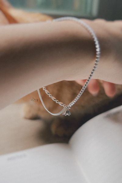  Lắc Tay Mặt Đá 6 Trấu Dây Trễ 