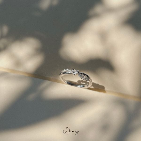  Nhẫn Mặt Tim Hoạ Tiết Vô Cực Đá Mềm 