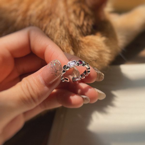  Nhẫn Bạc Đá Tiền Sử 7 Màu 