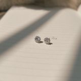  Khuyên Tai Hoa Đá Viền Đá Nhọn (Đôi) 